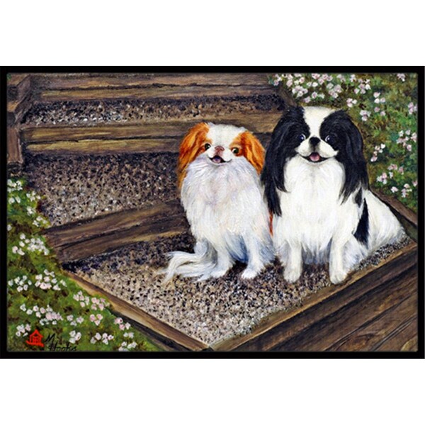 Micasa Japanese Chin Daddys Girls Indoor & Outdoor Mat24 x 36 in. MI729935 - main